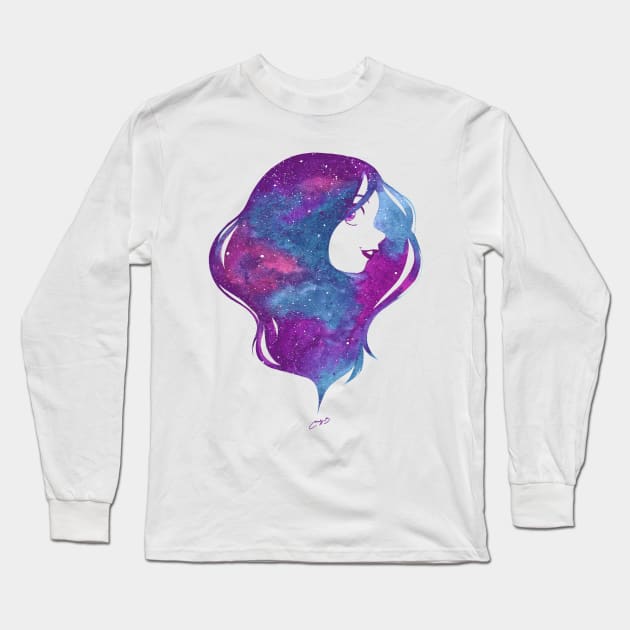 galaxy Long Sleeve T-Shirt by melivillosa